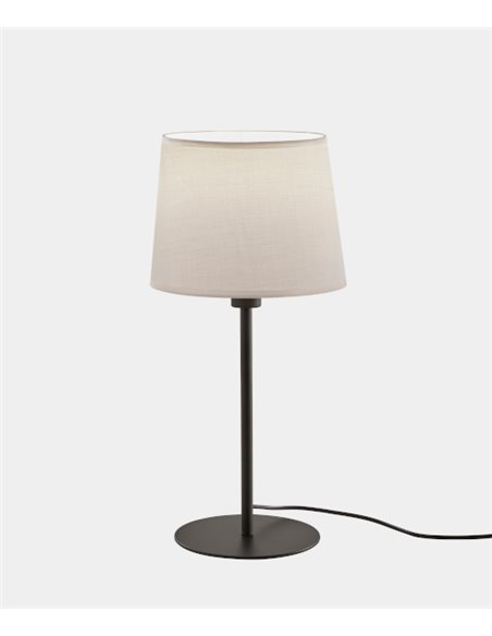 Metrica Round table lamp - LedsC4 - Lamp in 2 colours with white lampshade