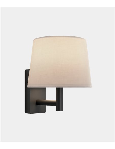 Metrica wall light - LedsC4 - Decorative wall light with white lampshade, Available in 2 colours