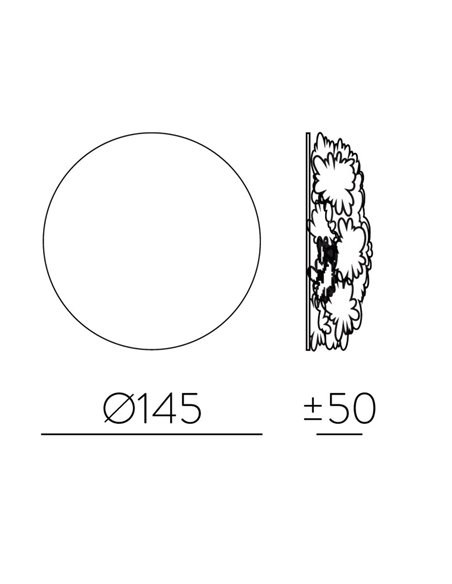 Chamaleon wall light - ACB - Decorative light made of 100% natural moss, LED 3000K