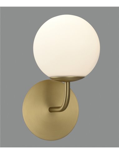 Parma wall light - ACB - Ball light, Old gold finish, Bathroom light IP44