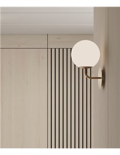 Parma wall light - ACB - Ball light, Old gold finish, Bathroom light IP44