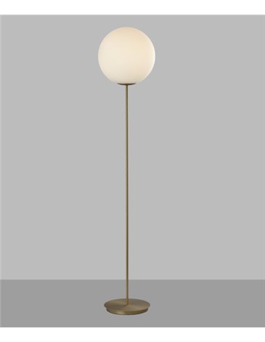 Parma floor lamp - ACB - Ball light in antique gold, Height: 150 cm