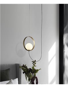 Halo pendant light - ACB - Minimalist ball light in 2 colours, LED 3000K