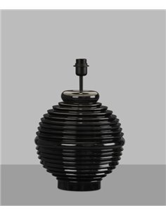 Tarifa table lamp - ACB - Decorative light made of black ceramic, lampshade included 2