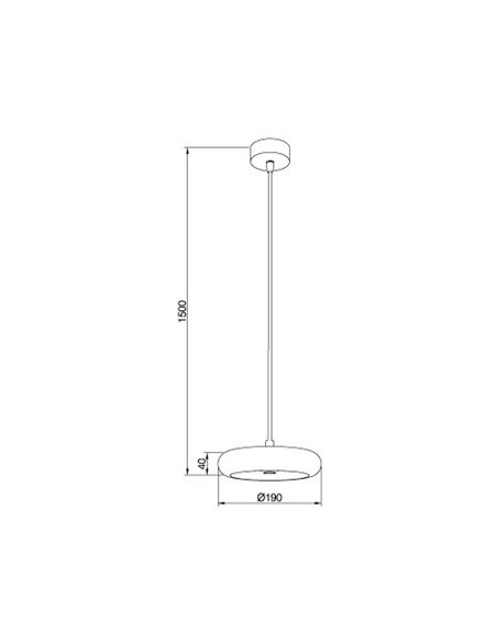 Lámpara colgante LED de acero disponible en diferentes colores – Boina – Pujol Iluminación