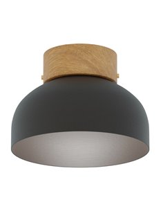 Reiko ceiling light - Robin - Round ceiling light made of metal and ash wood, Ø 21 cm 2