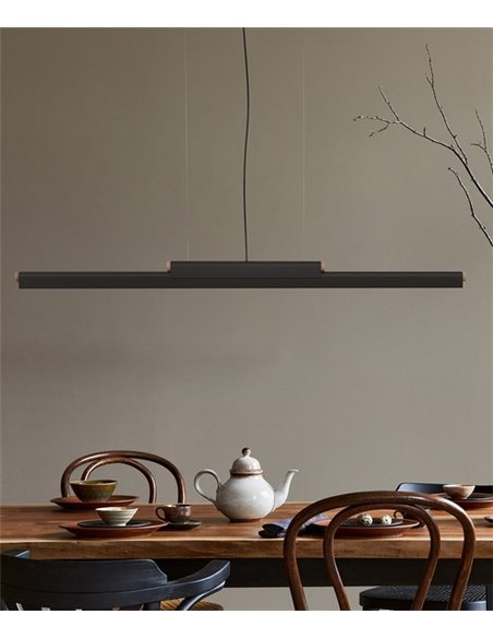 Rudi pendant light - Robin - Horizontal design black/white, LED 3000K, Dimmable Dali/Non dimmable