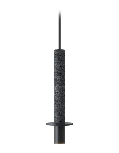 Rita pendant light - Robin - Minimalist black cement lamp, 1xGU10