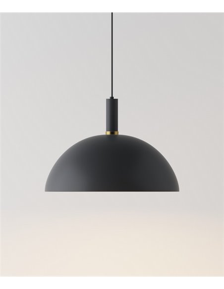 Renata Bell pendant light - Robin - Semi-oval lampshade in 2 colours, Ø 36 cm