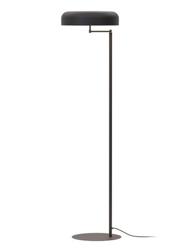 Rea floor lamp - Robin - Modern design in matt black iron, Height: 129 cm