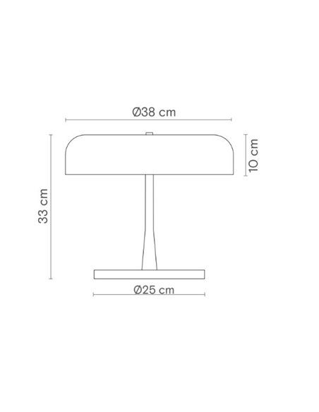 Rea table lamp - Robin - Marble base, Matt black lampshade, 3xE27
