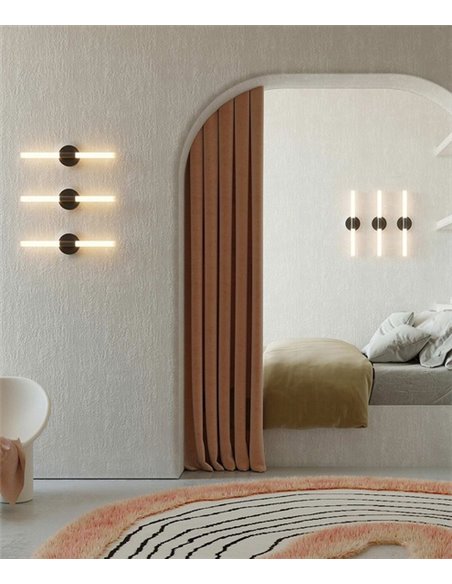 Roos wall light - Robin - LED light 3000K, Minimalist design in 2 finishes
