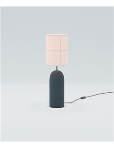 Rania table lamp - Robin - Concrete base, White cream shade