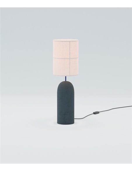 Rania table lamp - Robin - Concrete base, White cream shade