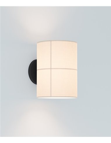 Rania wall light - Robin - White cream lampshade in 2 sizes