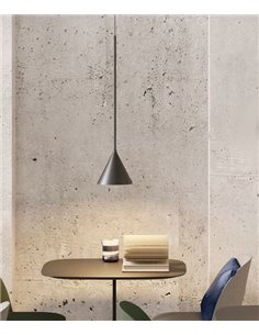 Rubi Mono pendant light - Robin - Minimalist black design, gold interior