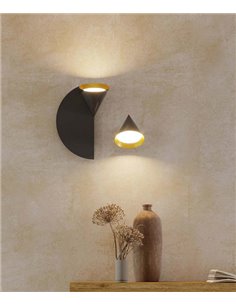 Rubi wall light - Robin - Modern lamp in black and gold 2