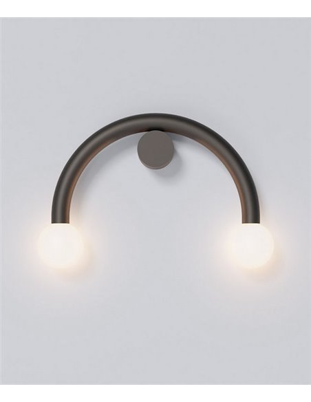 Rigoberta Direct Curved wall light - Robin - Minimalist ball light, Available in black or white