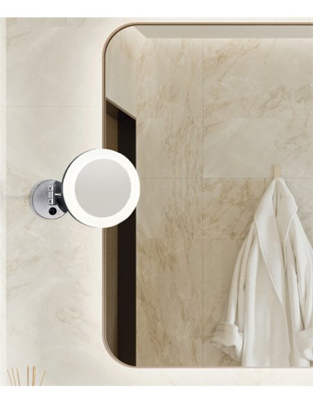 Aplique de pared LED de metal para baño con espejo IP 44 - Boan - ACB Iluminación