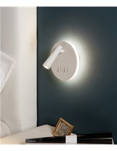 Aplique de pared LED blanco texturado 3200K – Panau – ACB Iluminación