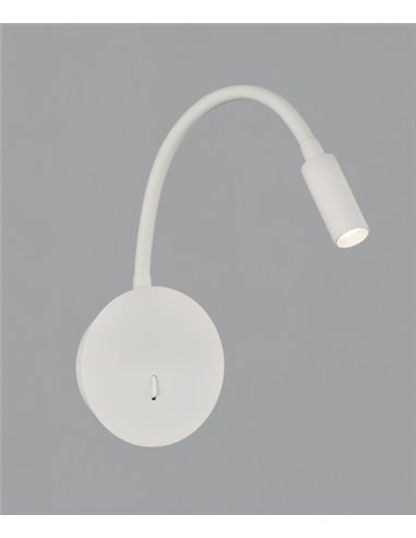 Aplique de pared de lectura LED de metal negro 3200K – Lyon – ACB Iluminación