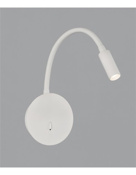 Aplique de pared de lectura LED de metal negro 3200K – Lyon – ACB Iluminación