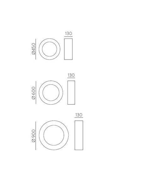 Aplique de techo circular LED de metal y acrílico 3200K – Dilga – ACB Iluminación