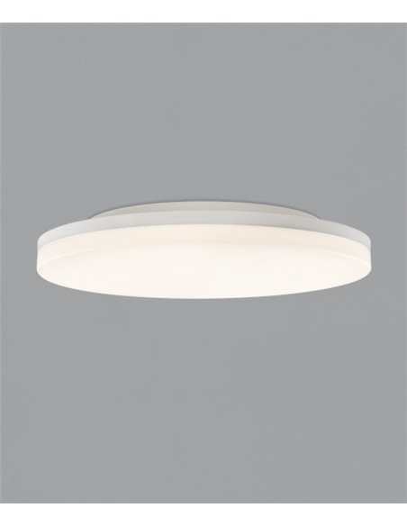 Aplique de techo circular LED de metal y acrílico blanco en 2 medidas – Angus – ACB Iluminación