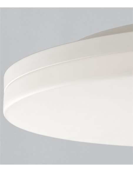 Aplique de techo circular LED de metal y acrílico blanco en 2 medidas – Angus – ACB Iluminación