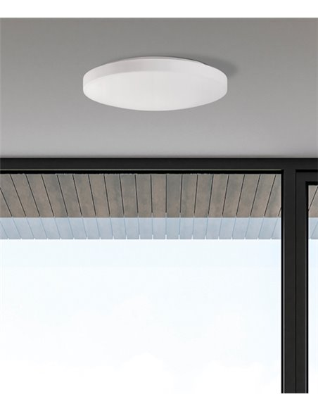 Aplique de techo para baño de metal y cristal de doble capa IP 44 en 3 tamaños – Moon – ACB Iluminación