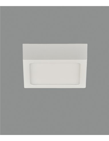 Aplique de techo cuadrado extraplano LED de aluminio y acrílico blanco en 3 tamaños – Roku – ACB Iluminación