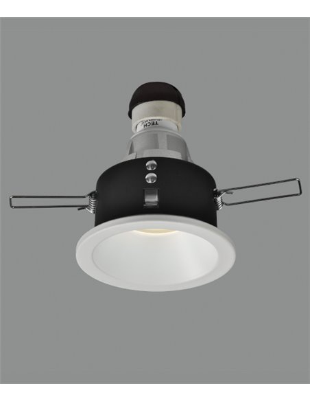 Empotrable de techo de metal blanco Ø 8.5 cm - Nork - ACB Iluminación