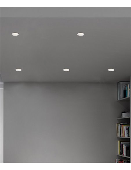 Empotrable de techo de metal blanco Ø 8.5 cm - Nork - ACB Iluminación