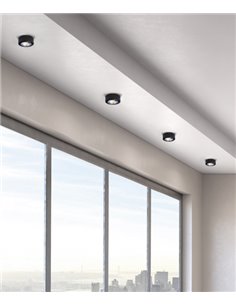 Aplique de techo LED de aluminio en 2 acabados y 2 tamaños 3200K - Studio - ACB Iluminación