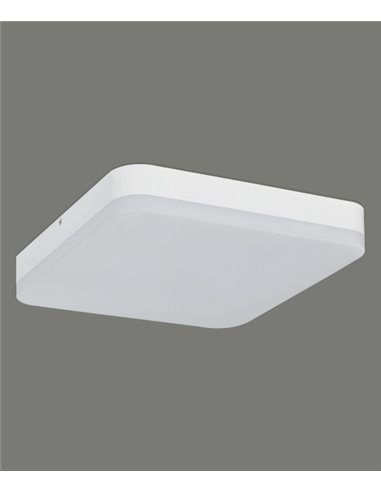 Aplique de techo LED de acrílico con acabado blanco IP 54 3000-6500K – Square – ACB Iluminación