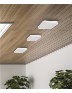 Aplique de techo LED de acrílico con acabado blanco IP 54 3000-6500K – Square – ACB Iluminación