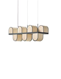 Osca pendant light - LZF - Handmade wooden pendant light in white or pink