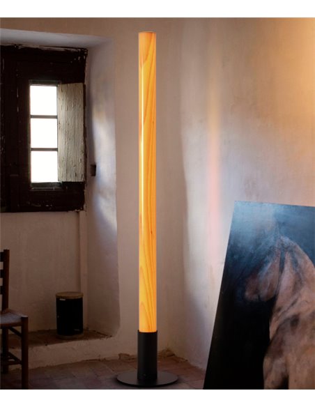 Estela floor lamp - LZF Lamps - Elegant wood veneer design, Dimmable