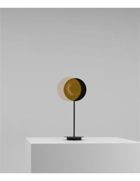 Eclipse table lamp - Myo - Lamp with dynamic disc, decorative design, available in 2 sizes and colours