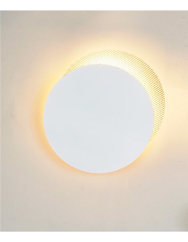 Eclipse wall light - Myo - Adjustable disc, modern design in white or black