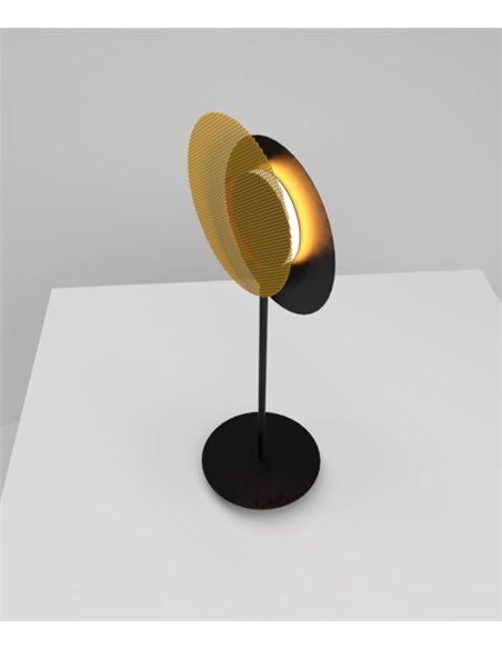 Eclipse table lamp - Myo - Lamp with dynamic disc, decorative design, available in 2 sizes and colours