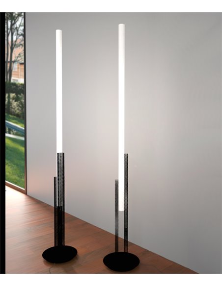Hikari floor lamp - Myo - Minimalistic design, black finish, height: 175 cm