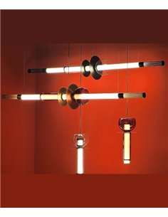 Venus pendant light - Myo - Horizontal structure 130 cm, available in gold or black