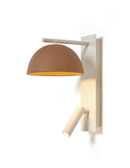 Absis wall sconce – Luxcambra – LED ceramic lamp with reader, vertical design