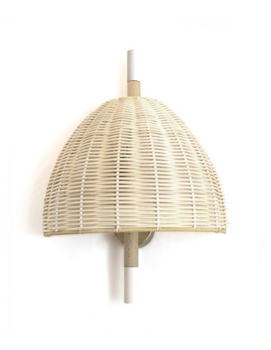 Ama wall light - Luxcambra - Hand-woven natural wicker lampshade