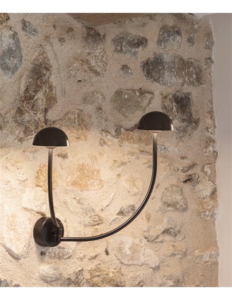 Champignon wall light - Luxcambra - Modern design with 2 lights, black finish
