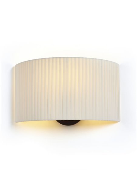 Corba wall light - Luxcambra - Cotton ribboned lampshade