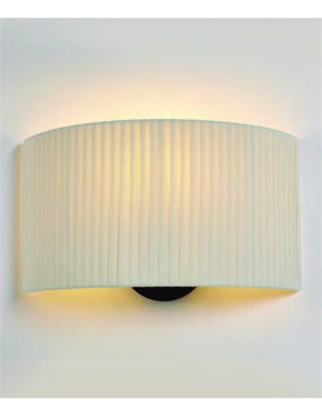 Corba wall light - Luxcambra - Cotton ribboned lampshade