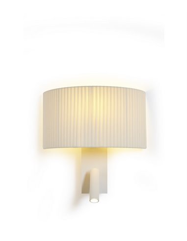 Corba wall light - Luxcambra – Lamp with reader, Cotton shade