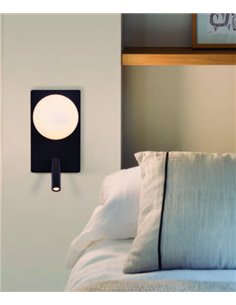 Glos wall light - Luxcambra - Vertical design, Lamp with LED reader